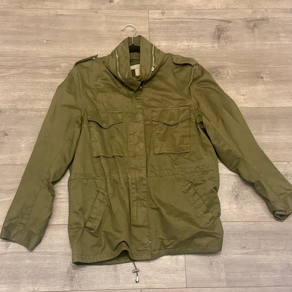 🪖 H&M Cotton Utility Jacket | Size 14 | Khaki Green - Picture 1 of 5
